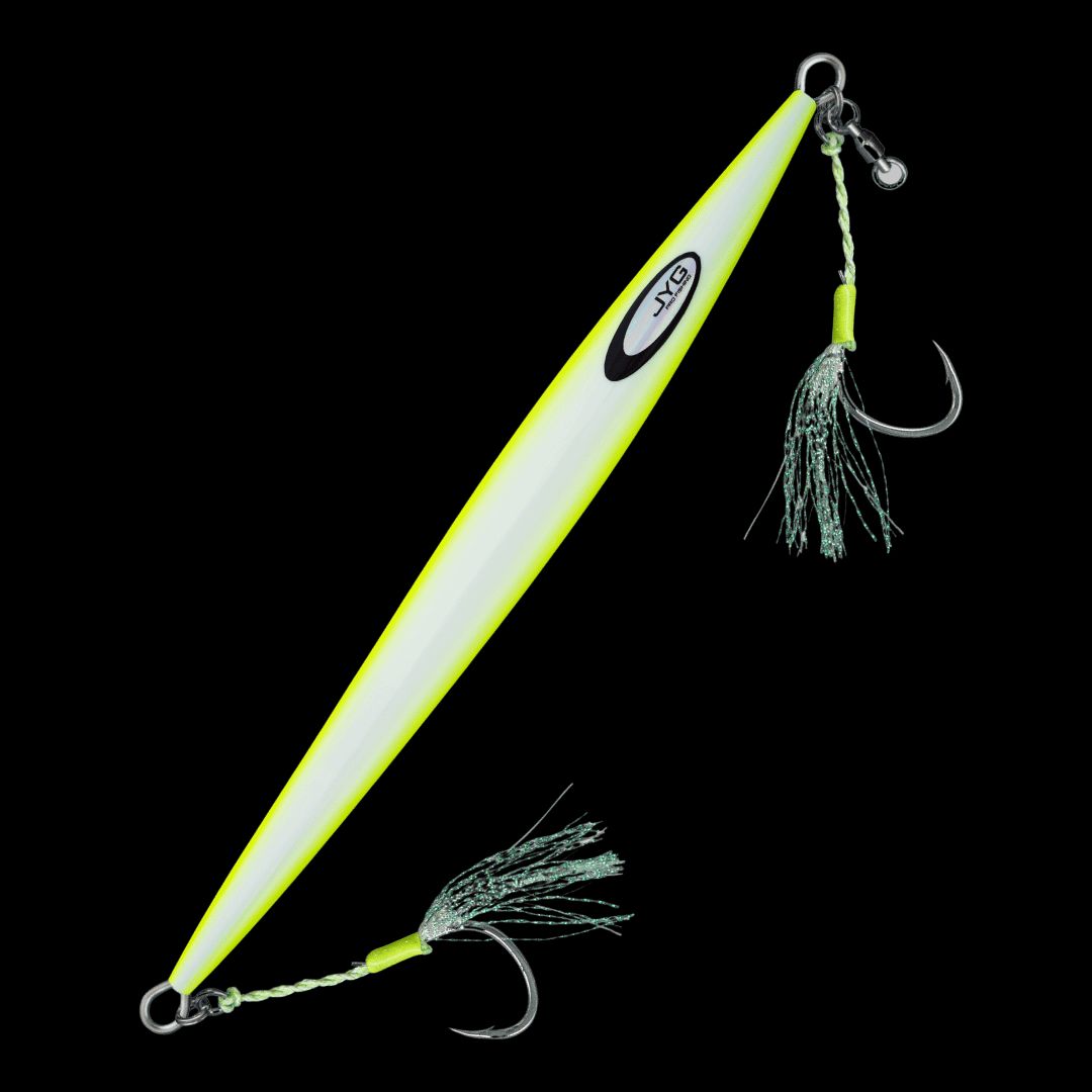 JYG Pro Fishing SK-R-340G-YL 340g Stryke Collection Rigged Slow Pitch Jig - Yellow