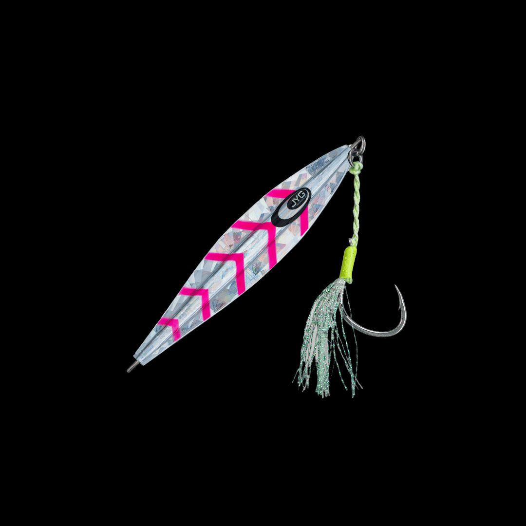 JYG Pro Fishing WLD-R-20G-PK 20g Wyld Series Rigged Slow Pitch Jig - Pink