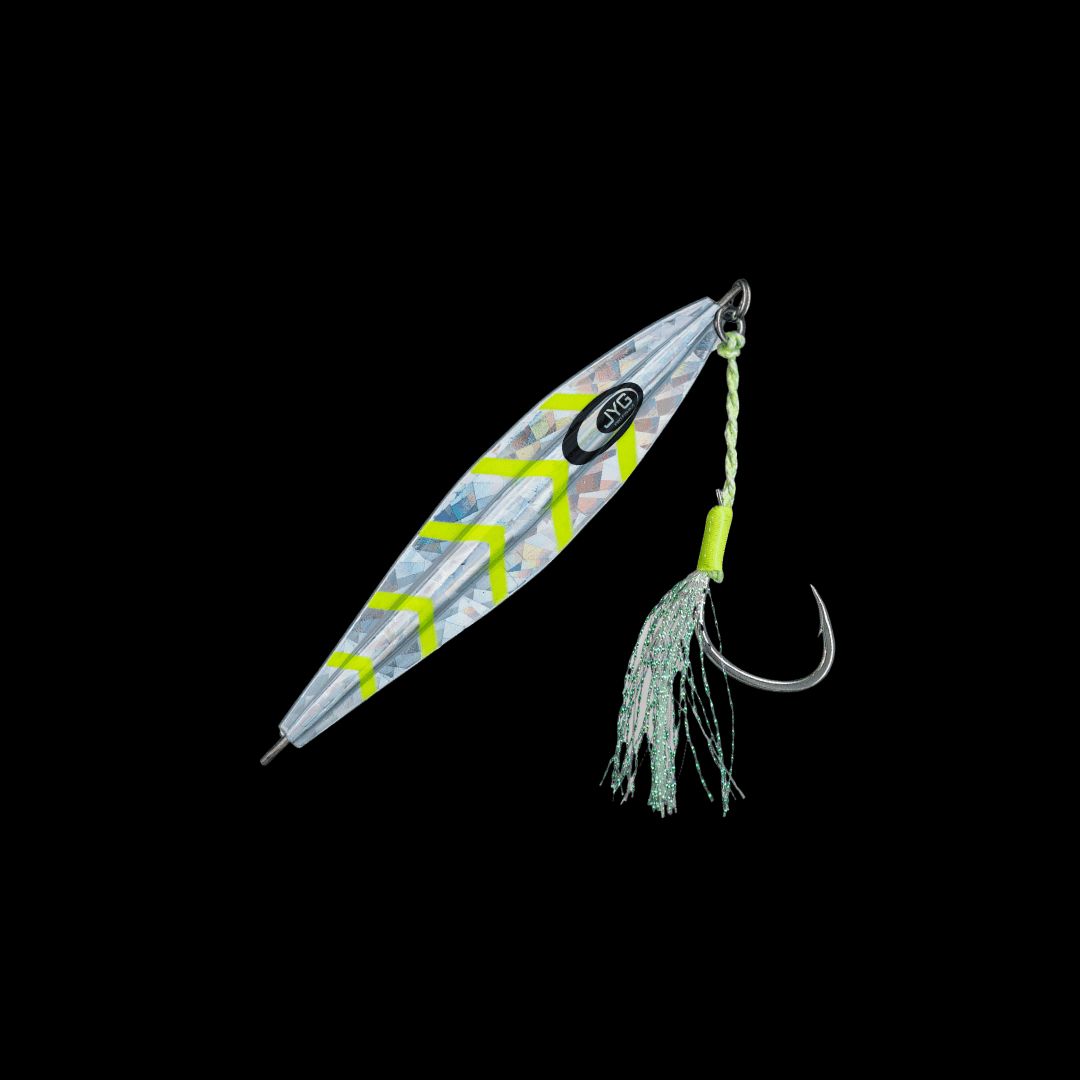 JYG Pro Fishing WLD-R-20G-YL 20g Wyld Series Rigged Slow Pitch Jig - Yellow