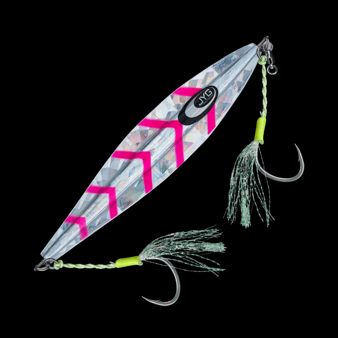 JYG Pro Fishing WLD-R-320G-PK 320g Wyld Series Rigged Slow Pitch Jig - Pink