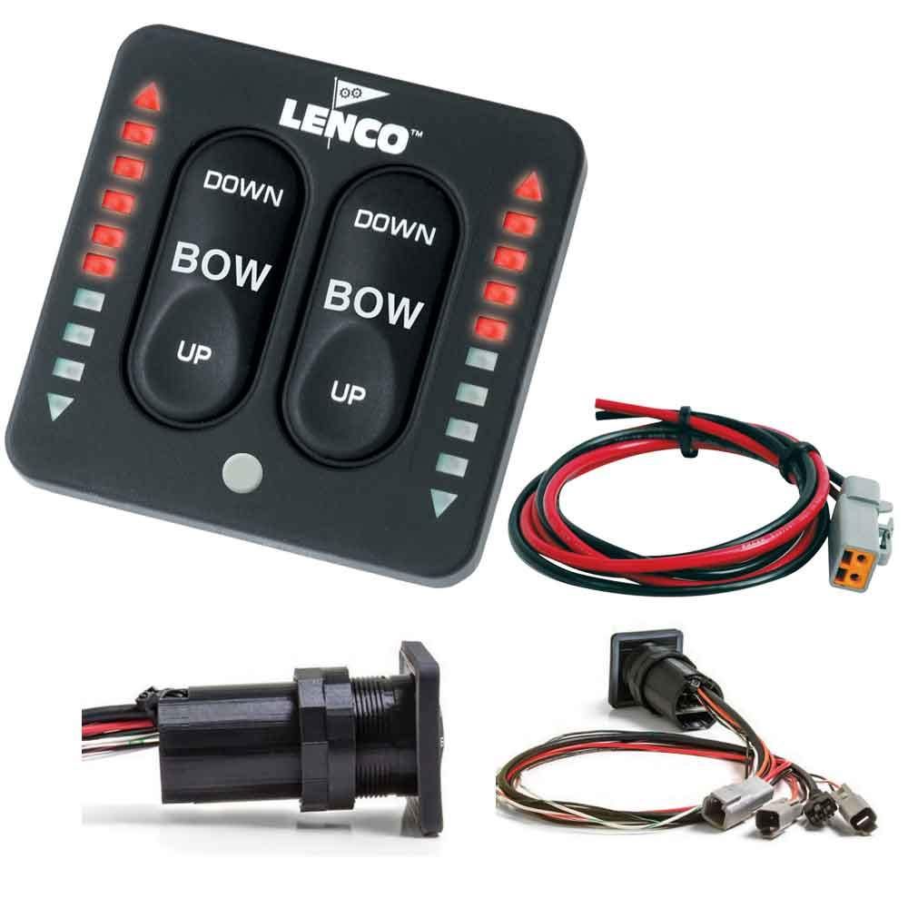 Lenco LED Indicator Integrated Tactile Switch Kit with Pigtail for Single Actuator Systems