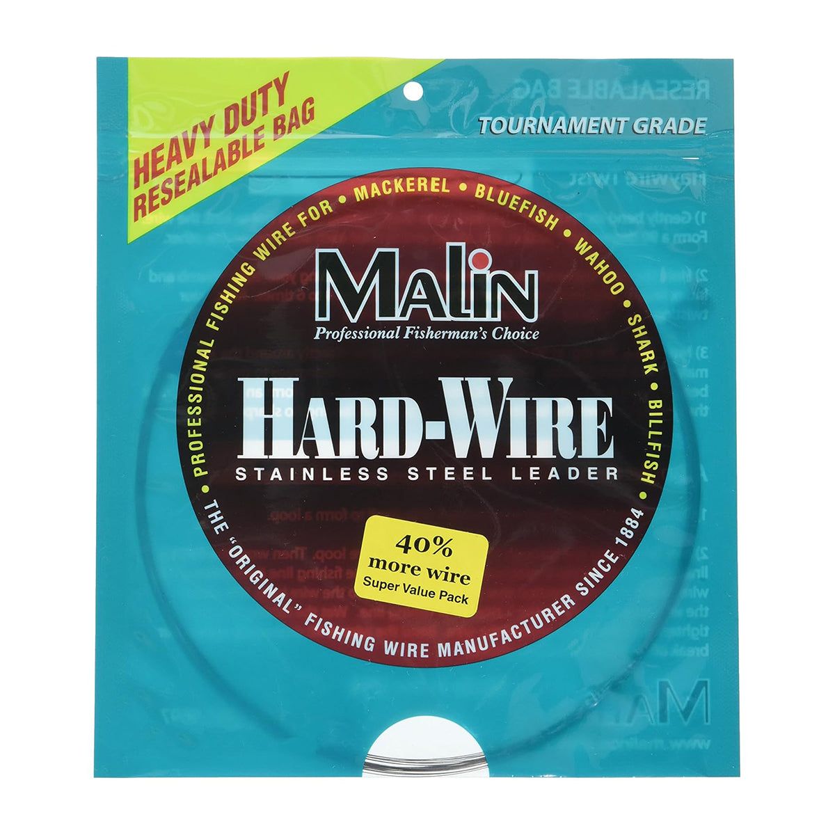 MALIN HARD-WIRE STAINLESS STEEL LEADER 42FT COIL