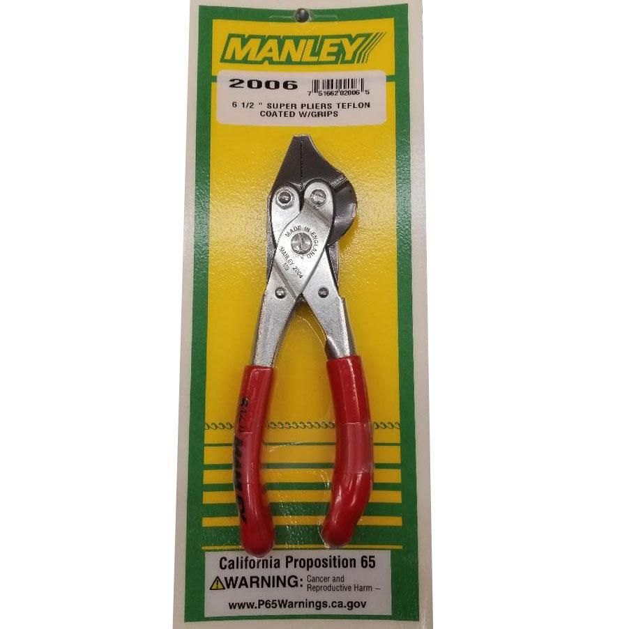Manley Super Pliers Teflon Coated 6 1/2" w/ Grips