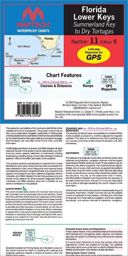 MAPTECH Florida: Lower Keys Waterproof Chart
