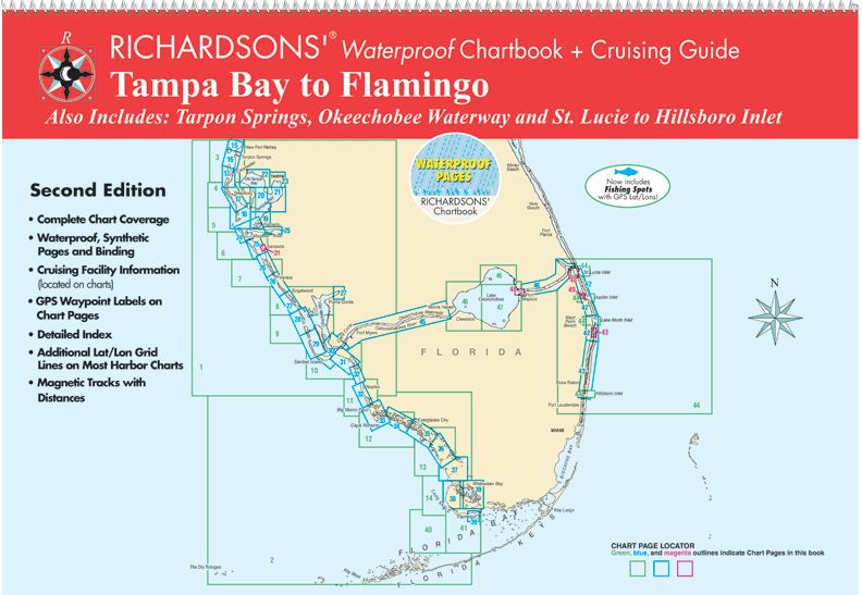 MAPTECH Waterproof Chartbook + Cruising Guide: Tampa Bay to Flamingo, 2nd Ed.