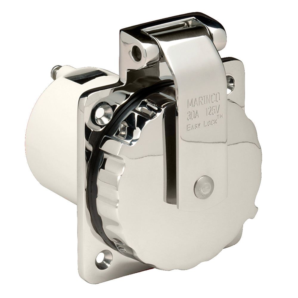 MARINCO 303SSEL-B 30A Power Inlet - Stainless Steel - 125V