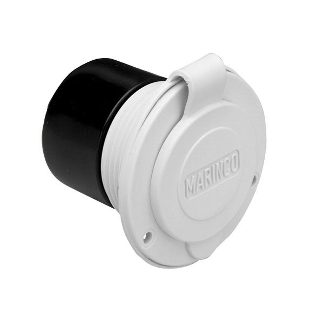 MARINCO Bass Boat Inlet On-Board Charger - Front Mount - White 15A 125V