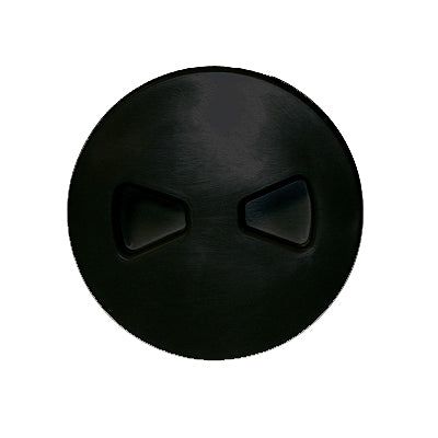 Marpac Deck Plate With Texture Lid - 4 Inch Diameter - Black - Screw Out