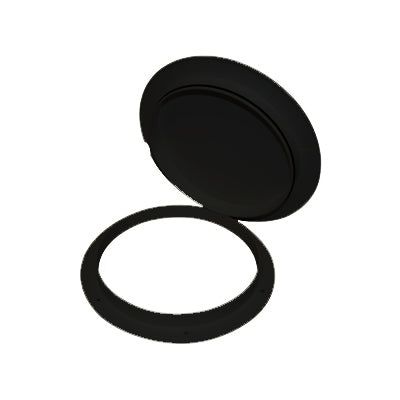 Marpac Deck Plate With Texture Lid - 8 Inch Diameter - Black