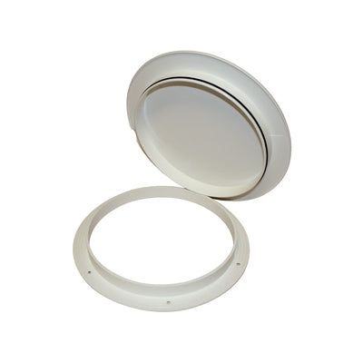Marpac Deck Plate With Texture Lid - 8 Inch Diameter - White - Pry Out