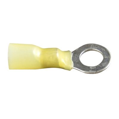 Marpac Heat Shrink Ring Tongues - 12-10 AWG - #3/8 - Yellow