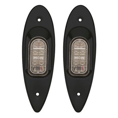 Marpac 7-6596 LED Advantage 12V Stainless Steel Flush Mount Side Lights with Matte Black Finish