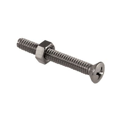 Marpac Phillips Oval Machine Screws With Nut - 10-24 x 1-1/2 - 4 Pieces