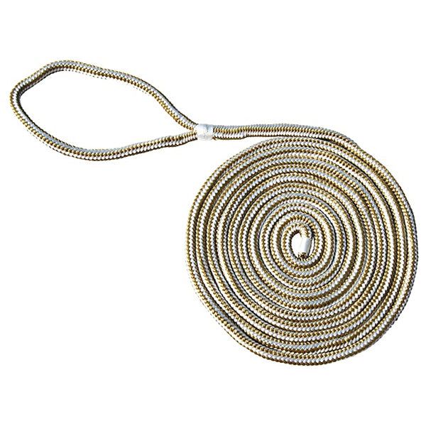 Marpac Premier Double Braided Nylon Dock Line - 1/2 Inch x 30 Feet - Gold