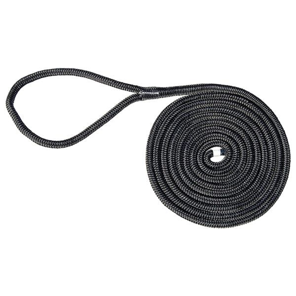 Marpac Premier Double Braided Nylon Dock Line - 3/4 Inch x 40 Feet - Black