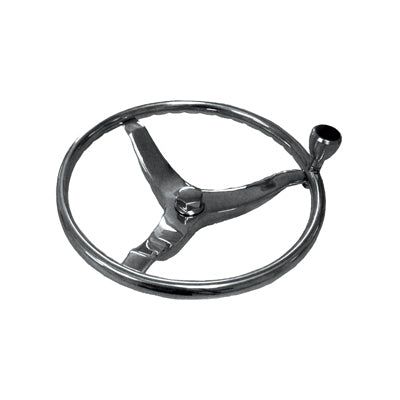 Marpac 7-0689 13" Stainless Steel Steering Wheel with Control Knob