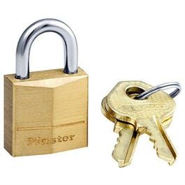 3/4-In. Solid-Brass Keyed Padlock, Pin Tumbler