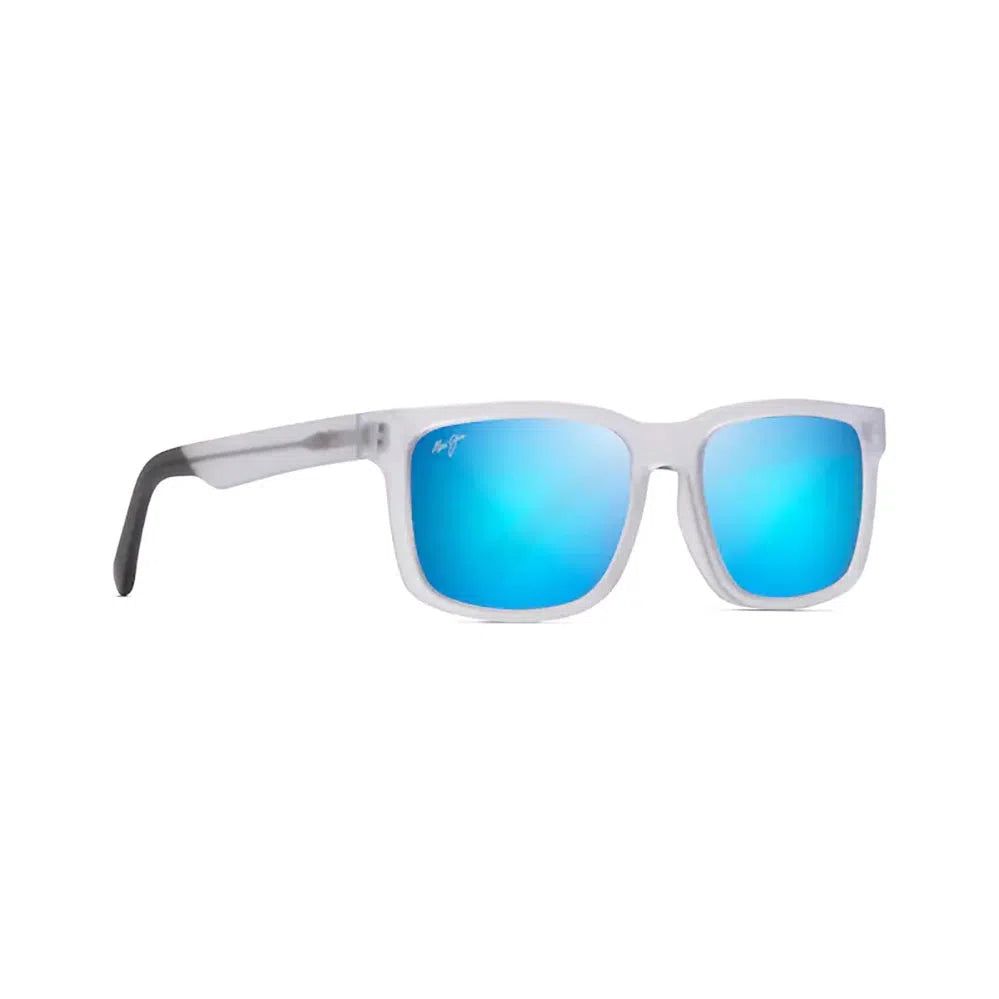 MAUI JIM Stone Shack Sunglasses Matte Crystal with Dark Grey tips | Blue Hawaii