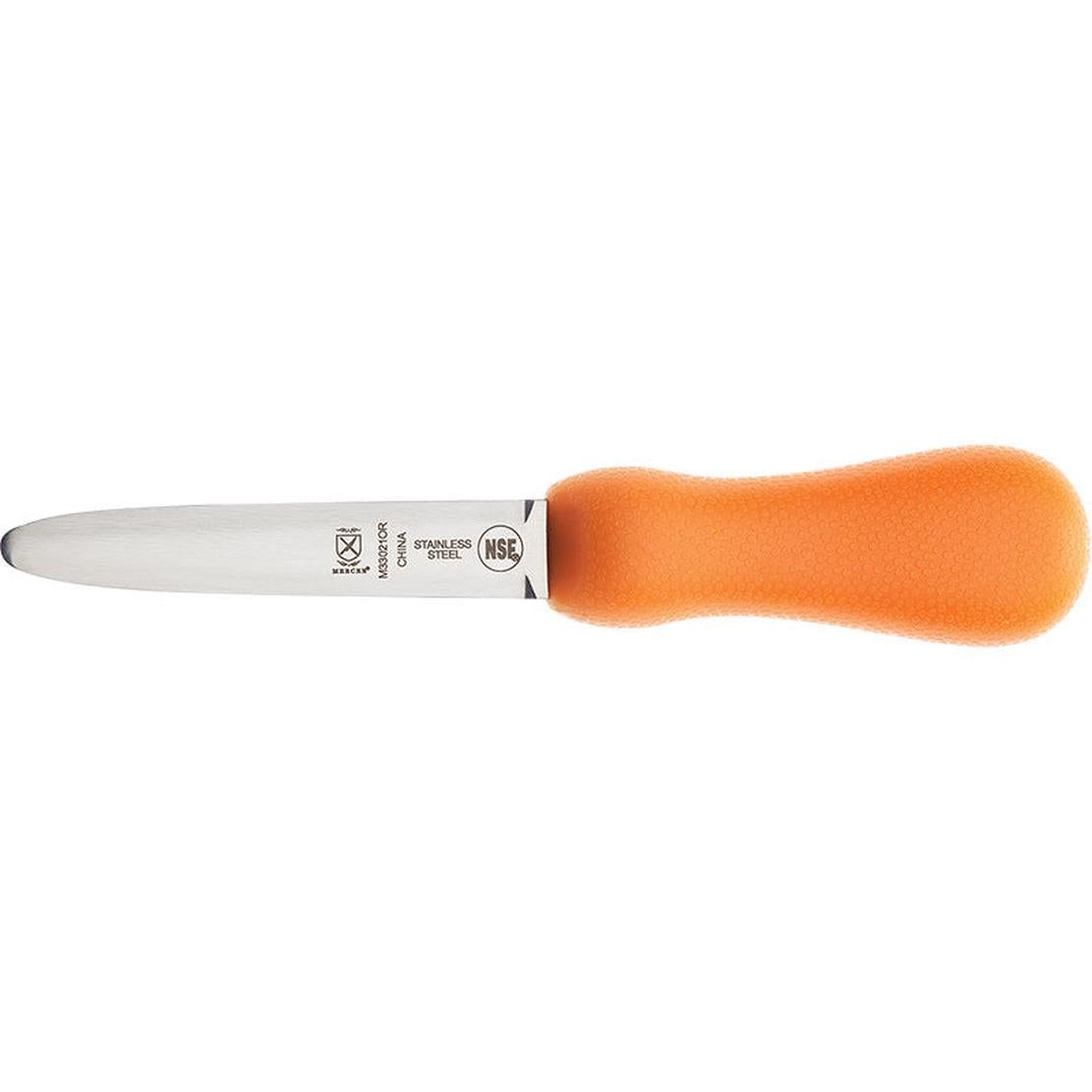 MERCER SPORT Orange Sport Handle 4" Oyster Knife Galveston Style