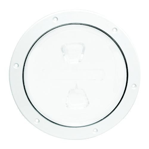 Beckson-Screw Out Deck Plate With Standard Trim Ring, Smooth Center