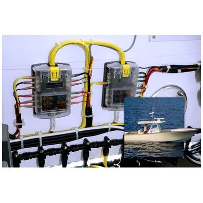 Blue Sea Systems 5025 ST Blade Fuse Block (6 Circuits with Negative Bus and Cover)