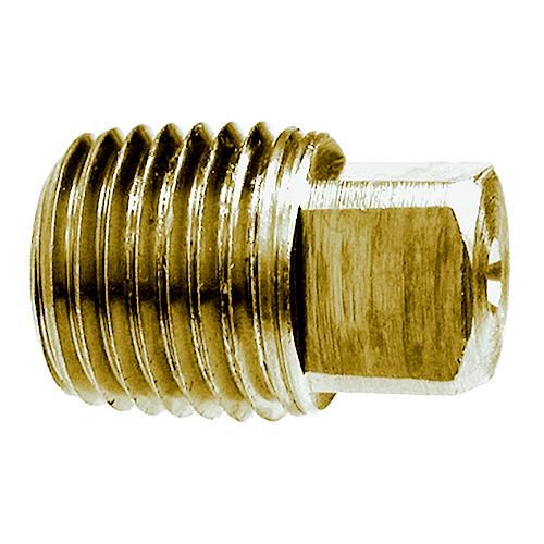 SeaChoice 1/8" Inch Brass Square Head Pipe Plug for Fuel Head.