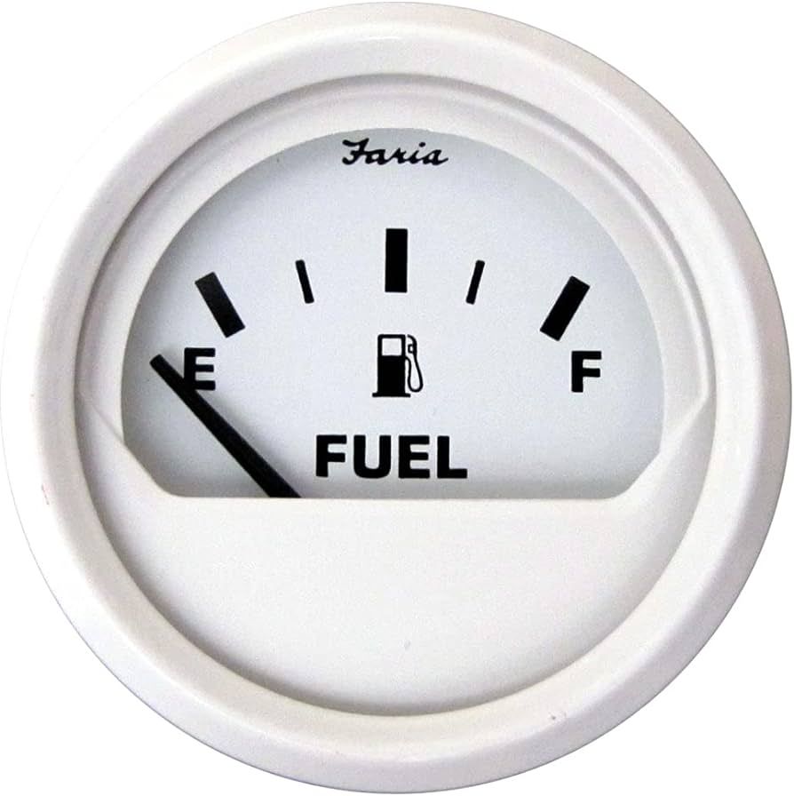 Faria Beede Instruments 13101 Fuel Level Gauge - Dress White