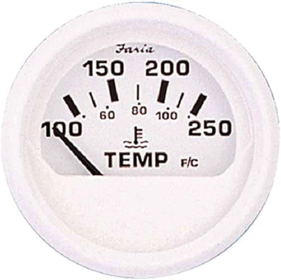 Faria Beede Instruments 13110 Water Temperature Gauge - Dress White