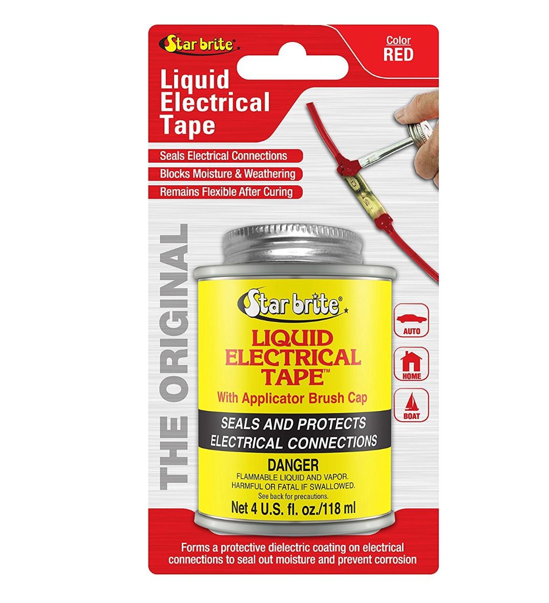 Star Brite Liquid Electric Tape 4 Ounce - Red.