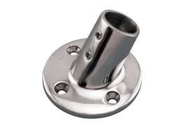 Marpac Cast Stainless Steel Rail Fitting - Round Base