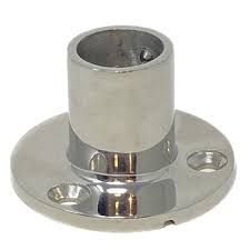Marpac Cast Stainless Steel Rail Fitting - Round Base