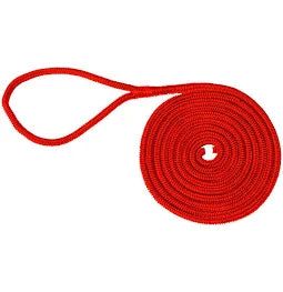 Marpac Premier Double Braided Nylon Dock Line - 1/2 Inch x 15 Feet - Red