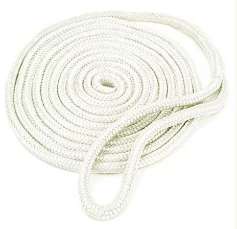 Marpac Premier Double Braided Nylon Dock Line - 1/2 Inch x 15 Feet - White
