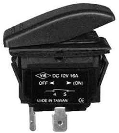 Marpac Euro-Style Rocker Switch - Non-Illuminated - 3 Position - Mon. On-Off-Momentary On, SPST