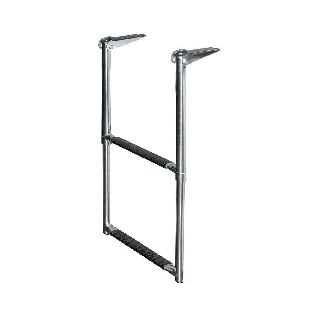 Marpac Stainless Steel Telescoping Drop Ladder - 2-Step - 11-3/4 Inch W x 23-1/2 Inch L