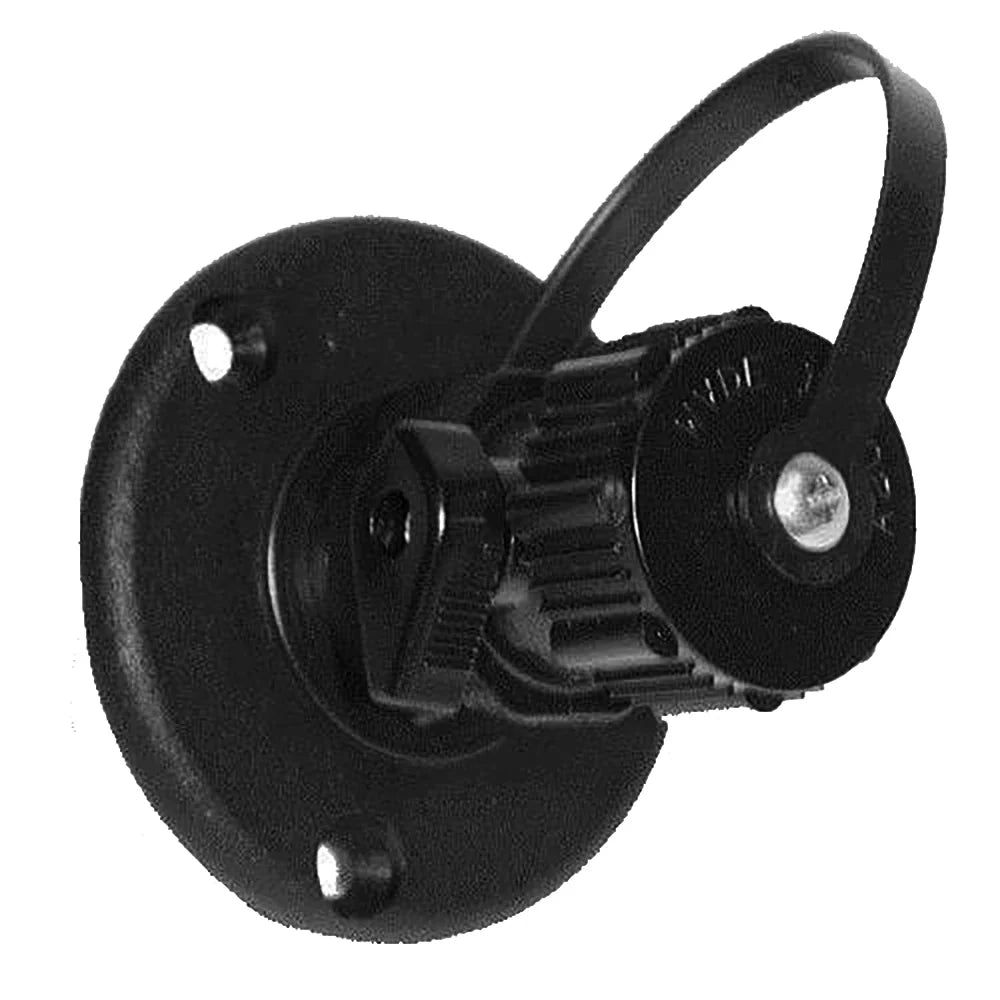 TH Marine Washdown Fittings - Straight with Shut-off Valve - Black