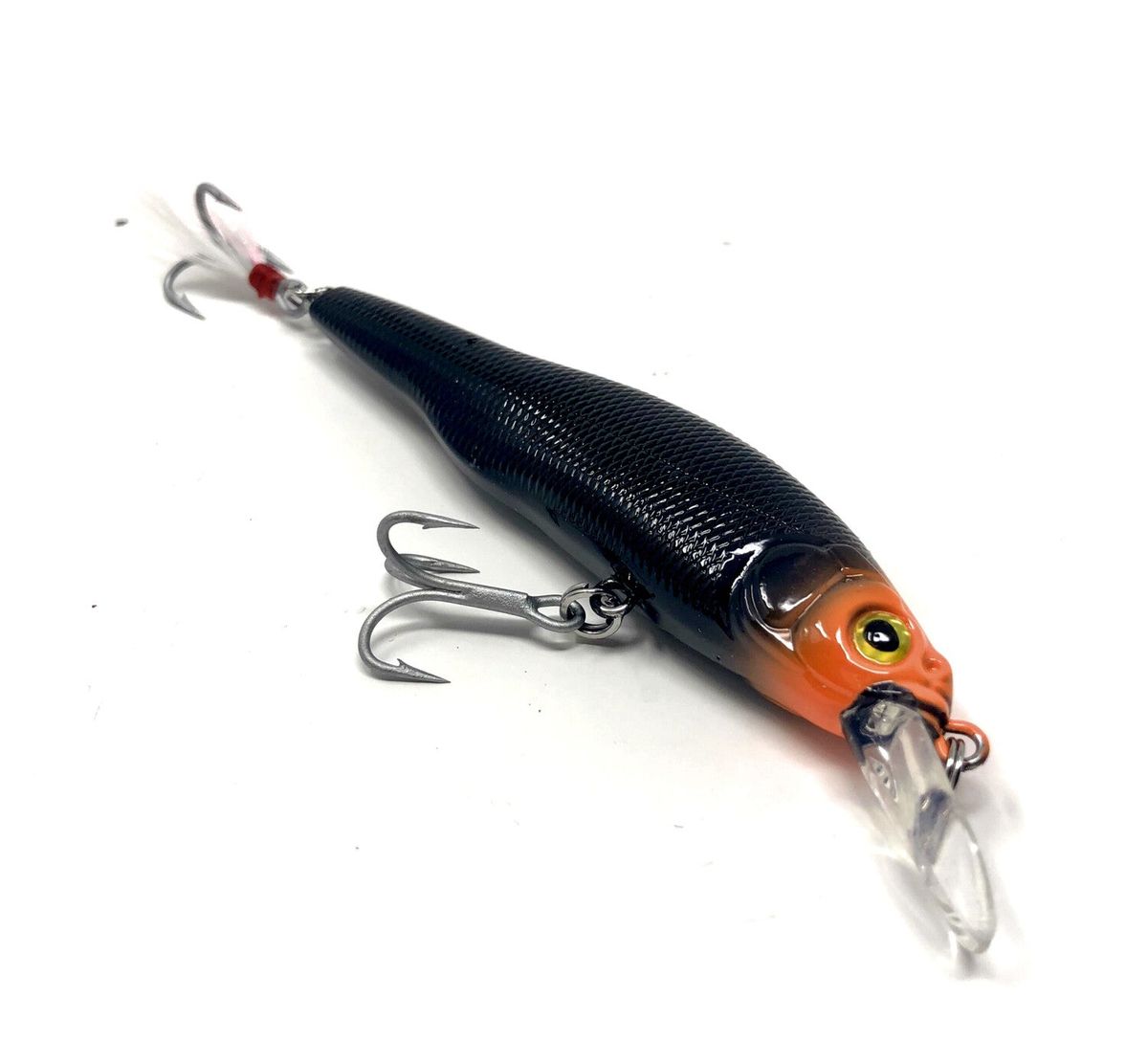 Vense 5328-04 Percha 80 3.15" Minnow Lure - 0.39oz. - Orange Head Dark
