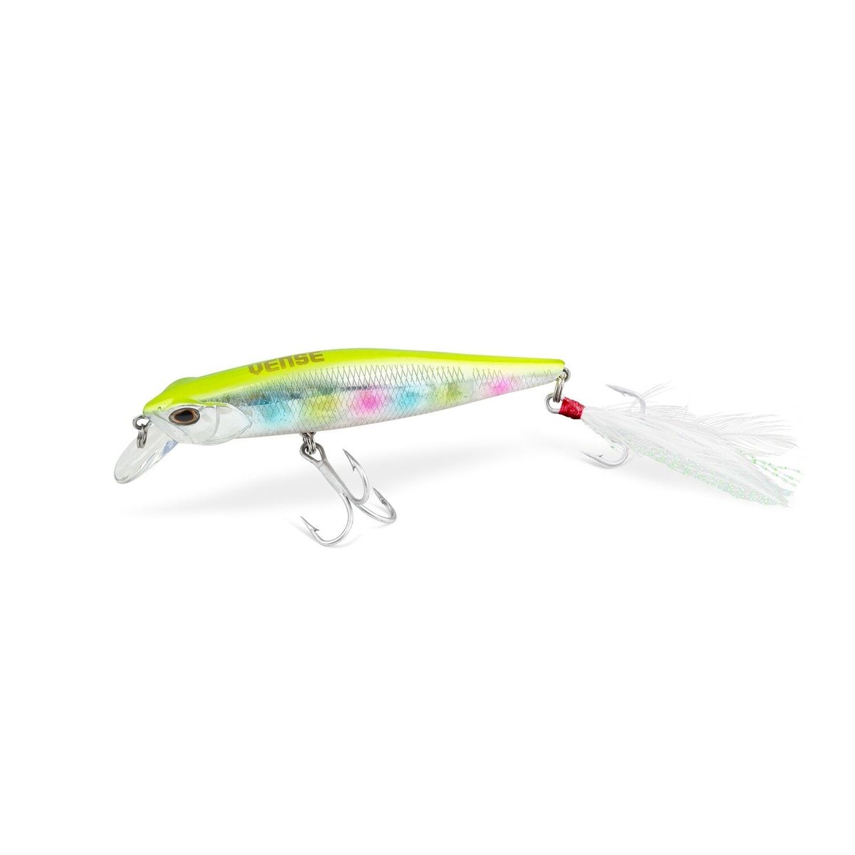 Vense 80SP-H003 Percha Pro 80 3.1" Minnow Lure - 0.36 oz. - Chartreuse Rainbow