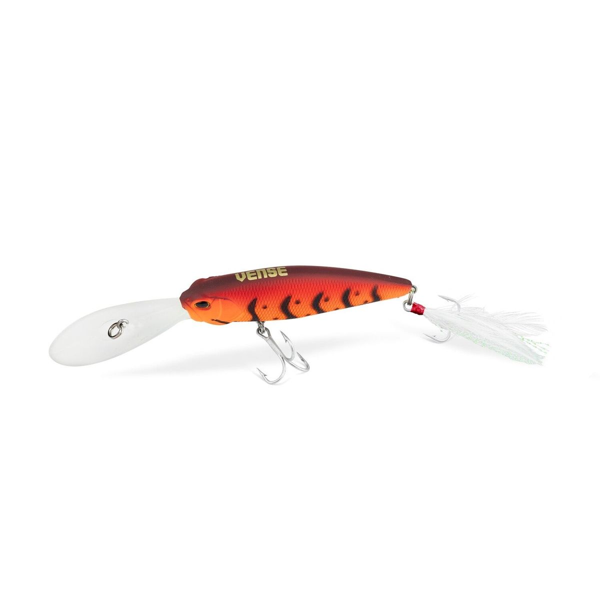 Vense 80FDR-H006 Percha Pro Diver 80 3" Minnow Lure - 0.49oz. - Matte Orange Crown