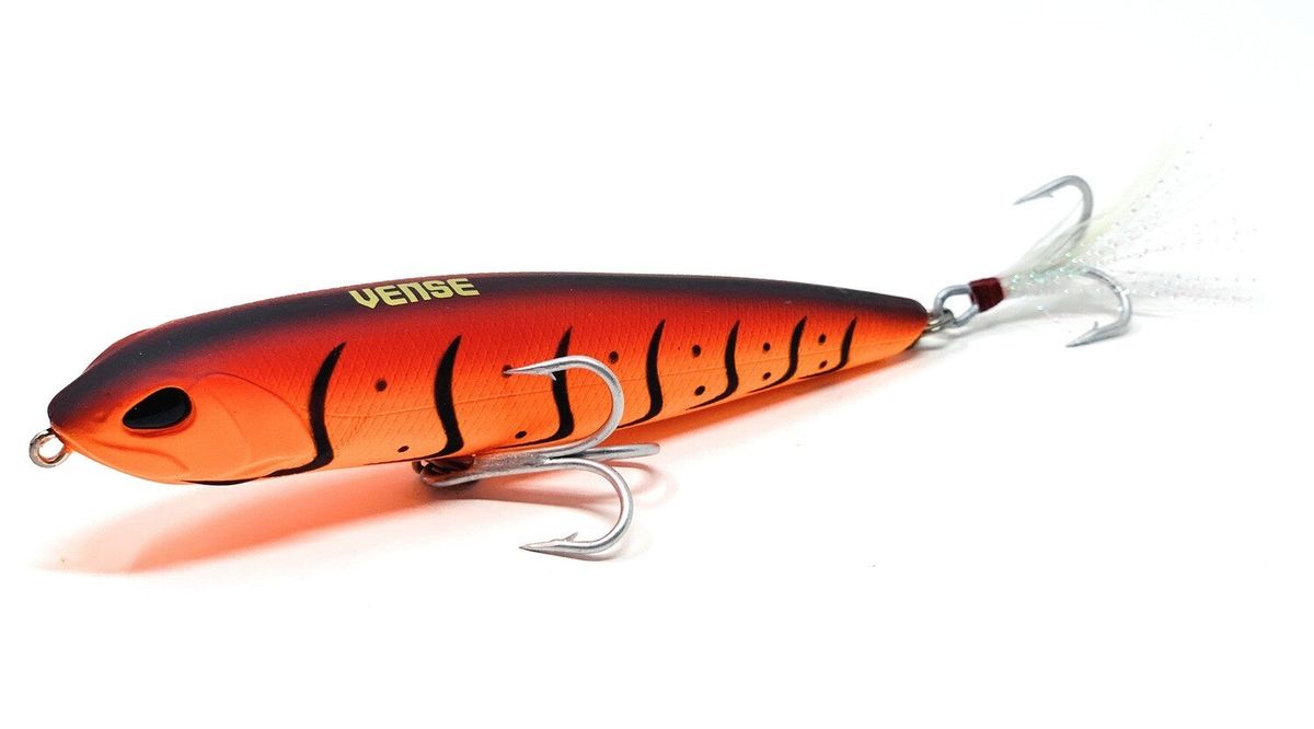 Vense WPM130-H006 Tumbao 130 6" Surface Lure - 1.17oz. - Matte Orange Crown