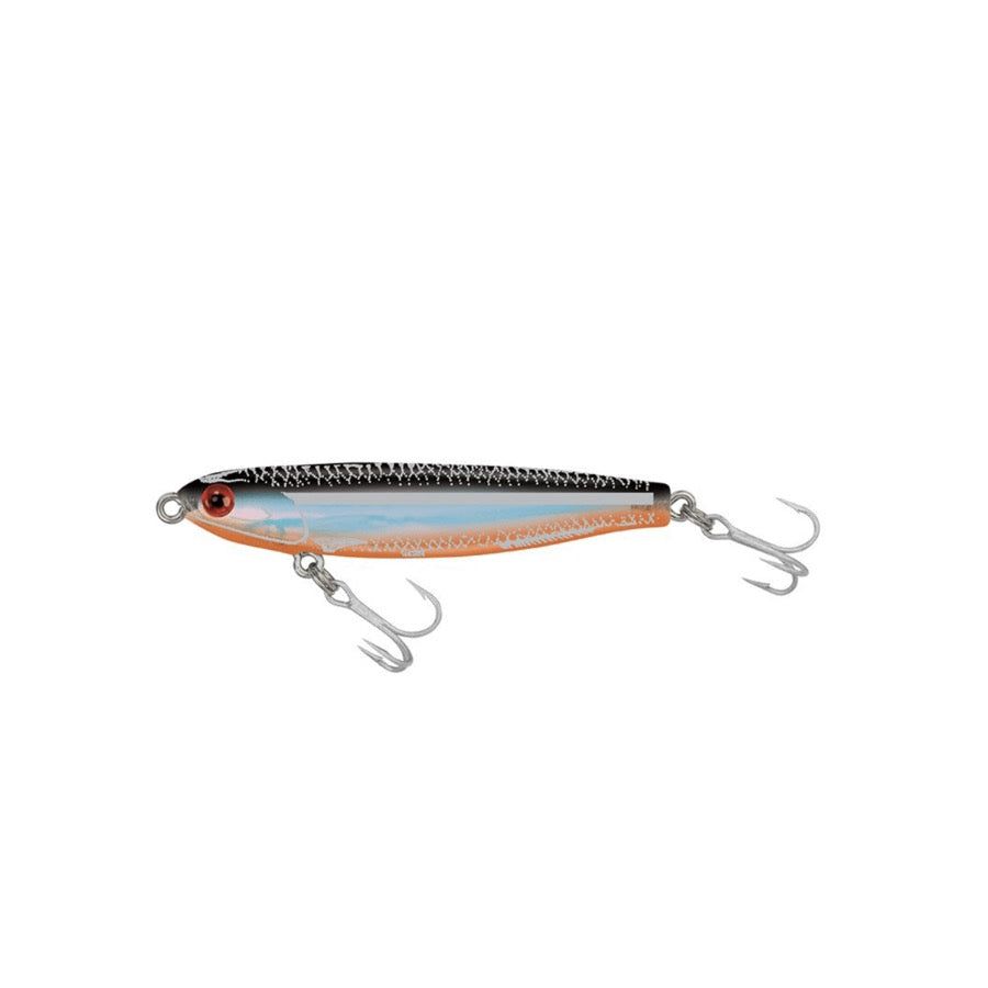 MIRROLURE MIRROMINNOW BLACK BACK/ORANGE BELLY/SILVER LUMINESENCE