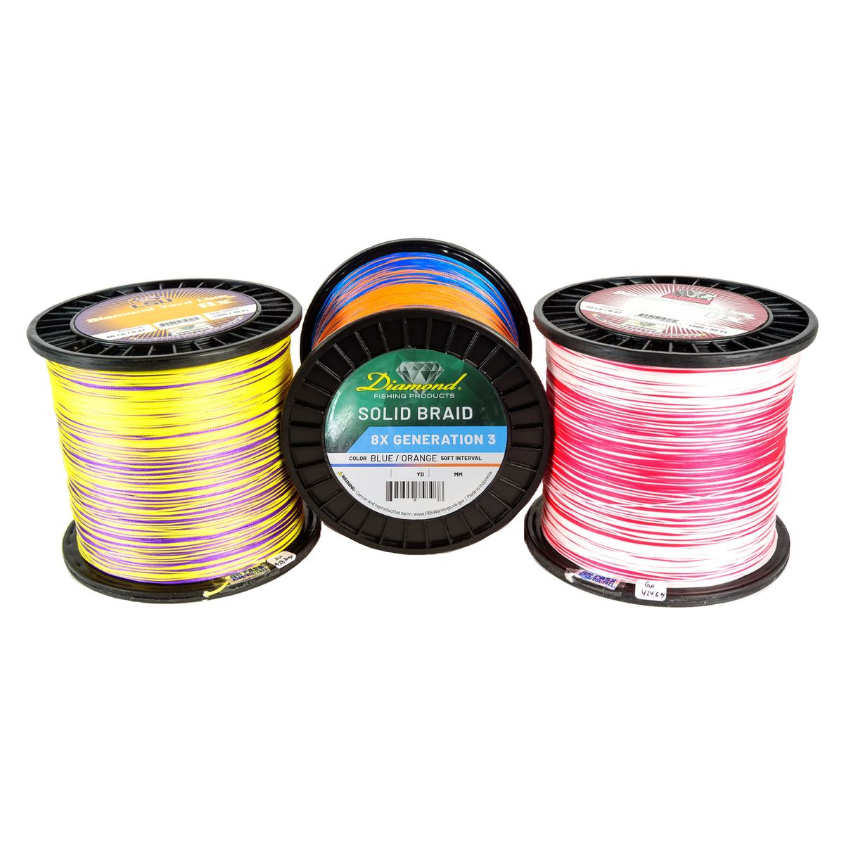 DIAMOND FISHING PRODUCTS 2-Color Collegiate-Style 8x Braid Gen3 1,500yd