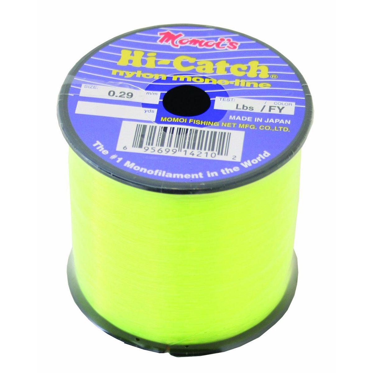 Momoi 95699-14212 Hi-Catch 1/4lb. Monofilament Spool (12lb., 1450yds.) - Fluorescent Yellow