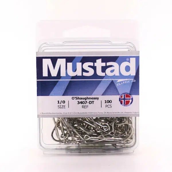 Mustad 3407-DT-2/0 O'Shaughnessy Hooks - Duratin, Size 2/0