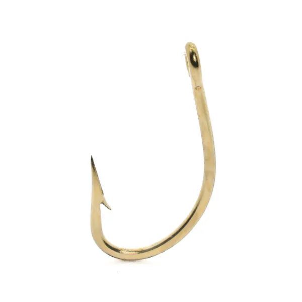 Mustad 9174-BR-6-10 O'Shaughnessy Live Bait Hooks - Bronze (10 Pack), Size 6
