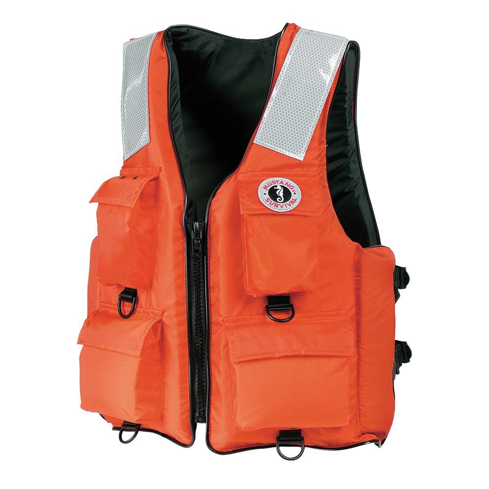 Mustang 4-Pocket Flotation Vest - Orange - 7XL