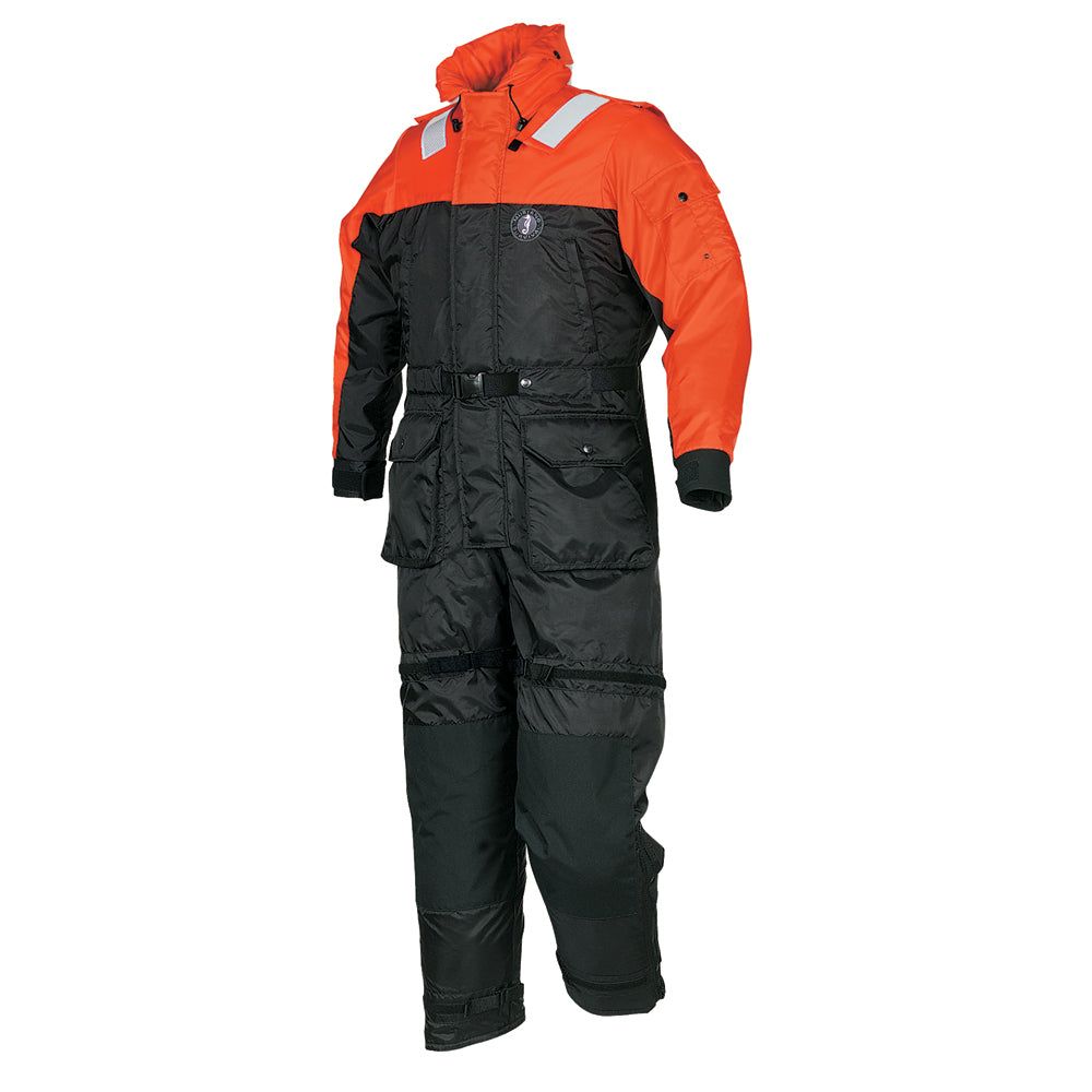 Mustang Deluxe Anti-Exposure Coverall Work Suit - Orange/Black - Medium
