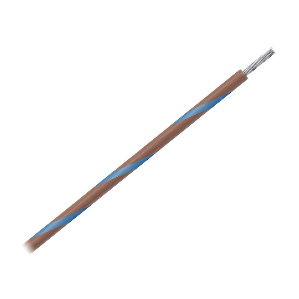 Pacer 16 AWG Striped Marine Wire - 500' Spool - Brown w/Blue Stripe
