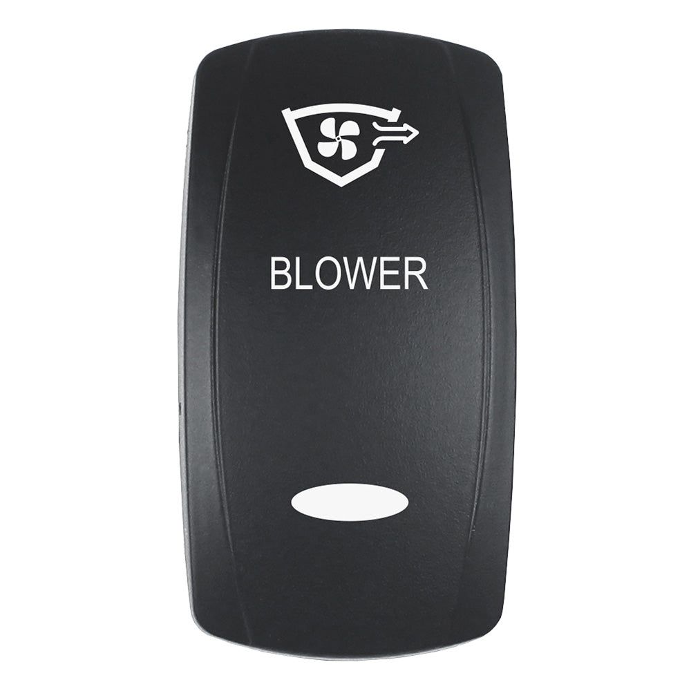 Pacer Actuator - 'BLOWER' for V Series Contura Switches - Black - Laser Etched (Top/Bottom Light)
