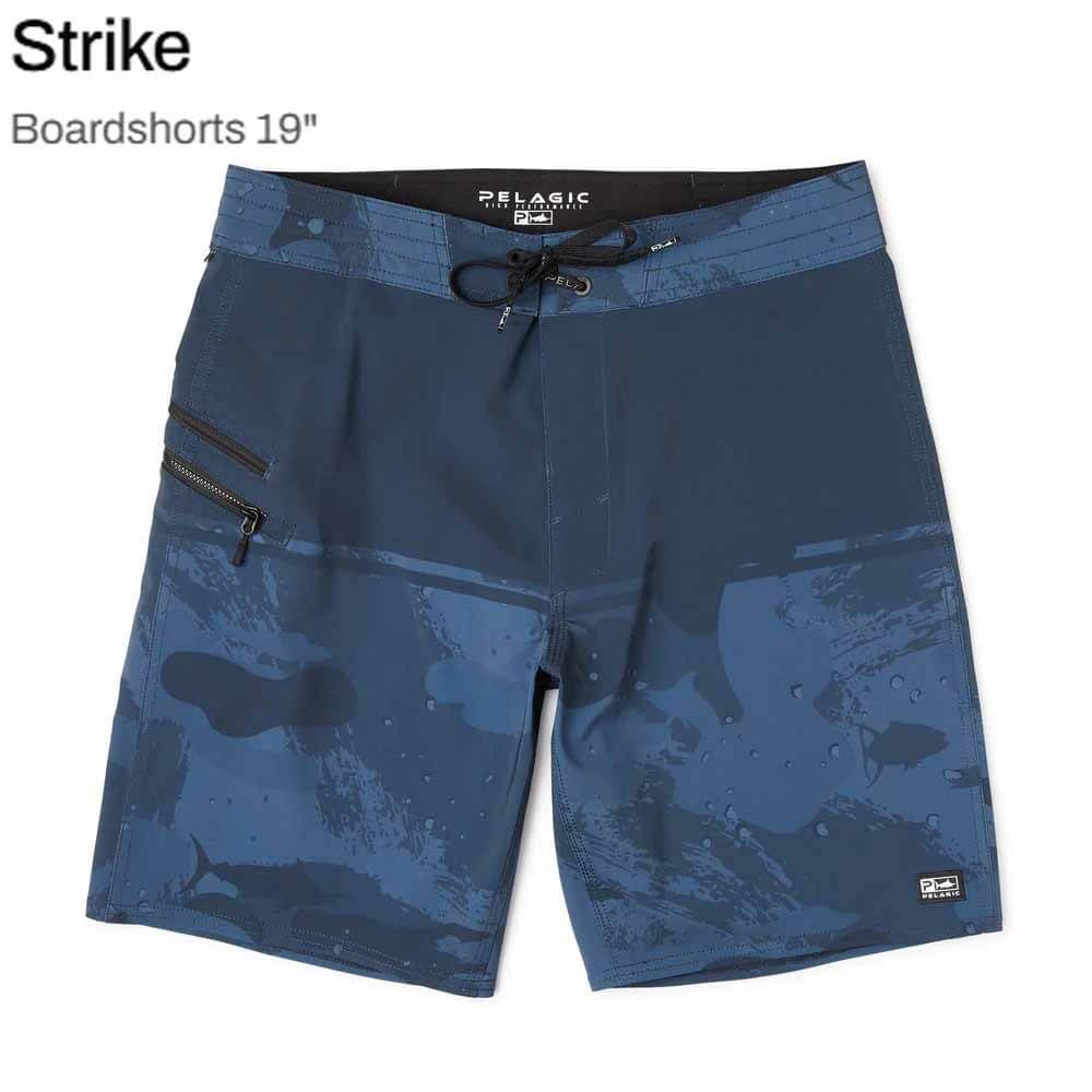 Pelagic Dark Navy Brush Camo Strike 19" Short